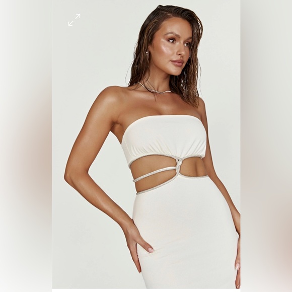 Meshki Billie Dress- Bone XS - Picture 3 of 7